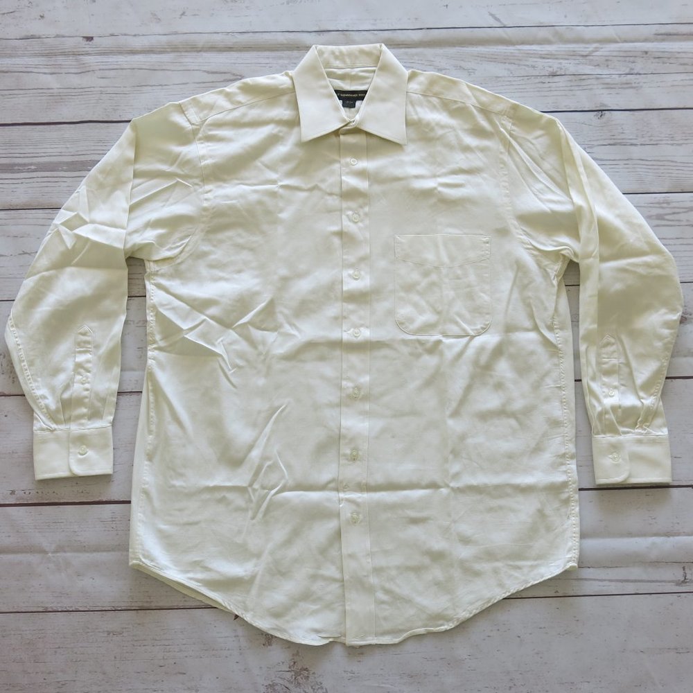Hart Schaffner Marx 100% Cotton Button Down Long Sleeve Shirt - Size 16 - 34